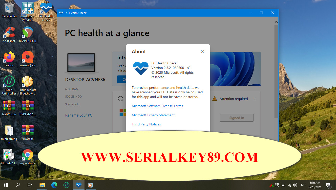 Windows PC Health Check 2.3