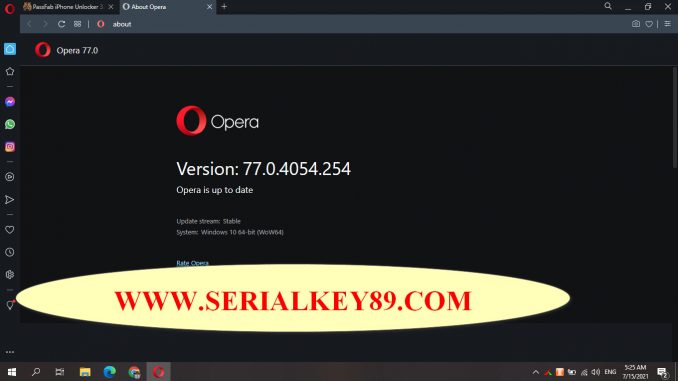 Opera Browser 77.0.4054.254
