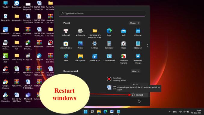 restart windows