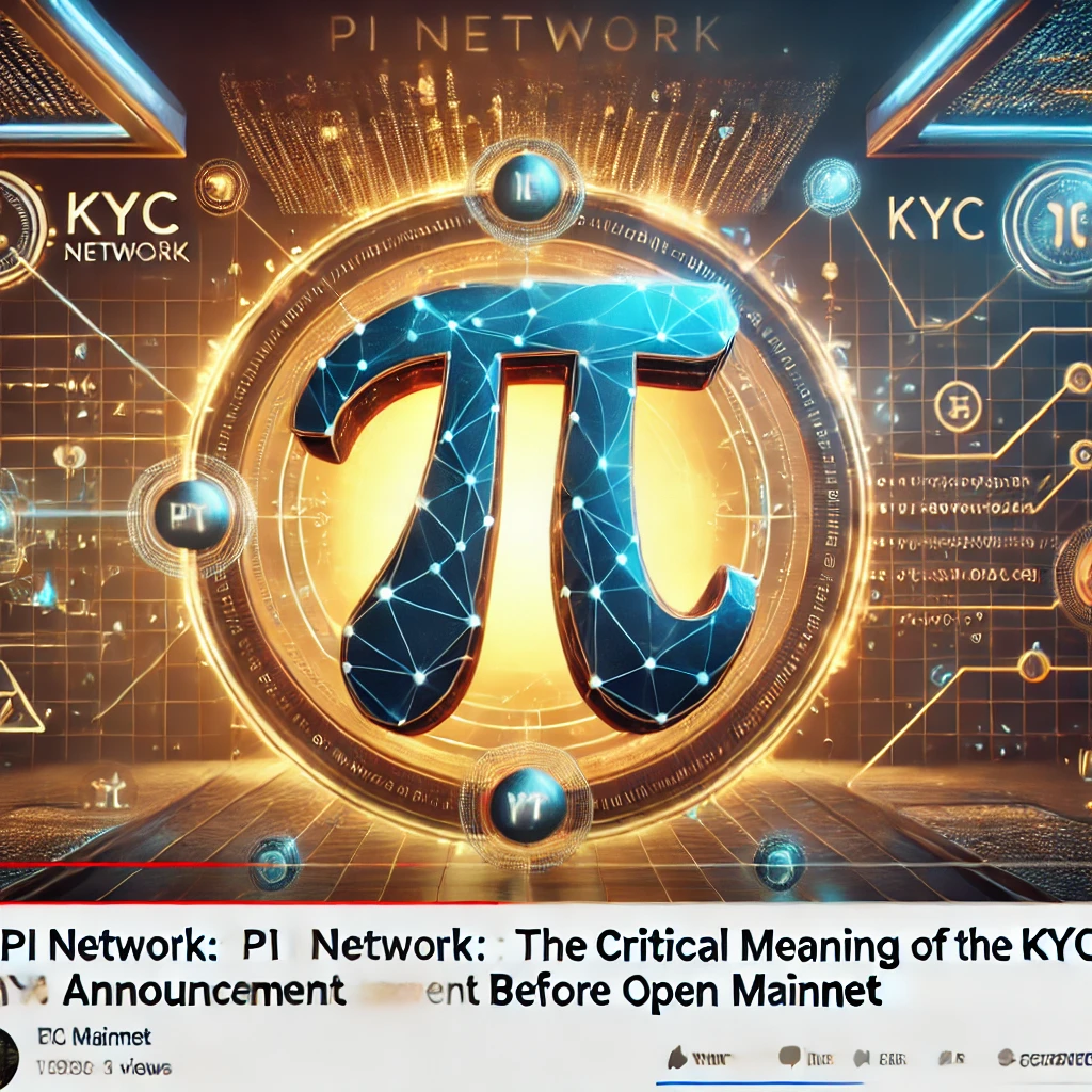 DALL·E 2024 12 07 22.04.08 A visually engaging YouTube thumbnail for a video titled Pi Network The Critical Meaning of the KYC Announcement Before Open Mainnet. The design fe